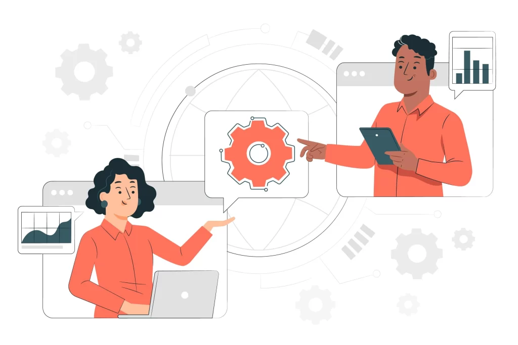 Staff Augmentation - Online task discussion of team