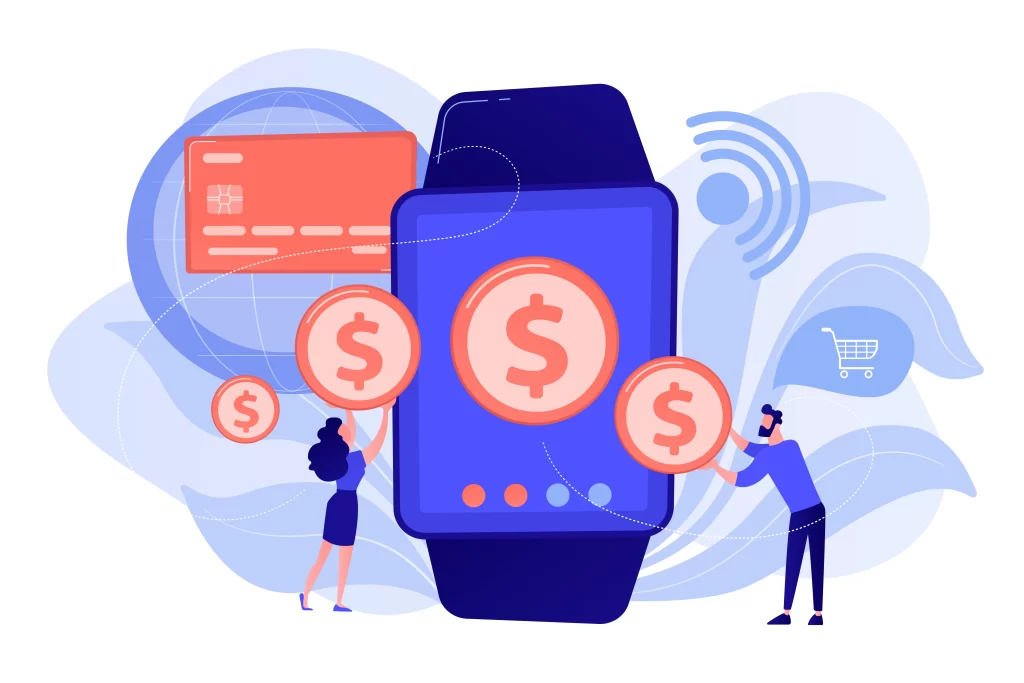 fintech app - smartwatch scan payment