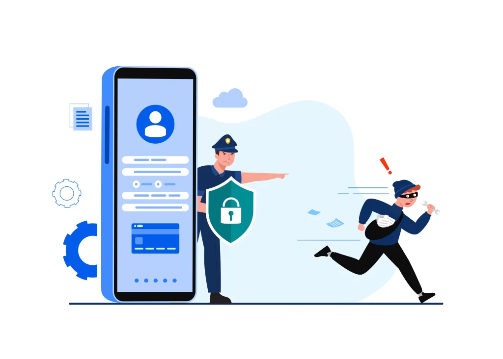 Mobile App Security Best Practices - mobile security illustration, mobile hack image