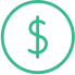 No upfront fees icon